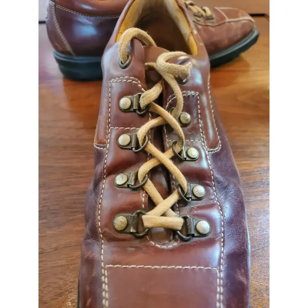 Cole Haan Mens Size 9 Leather Dress Shoes Oxford Loafers Brown Slip On